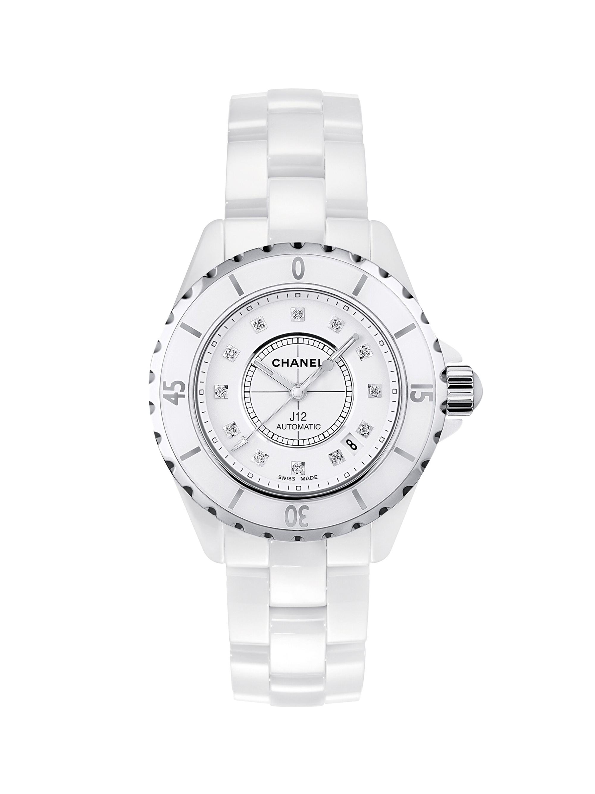 J12 Diamond, Ceramic & Stainless Steel Bracelet Watch