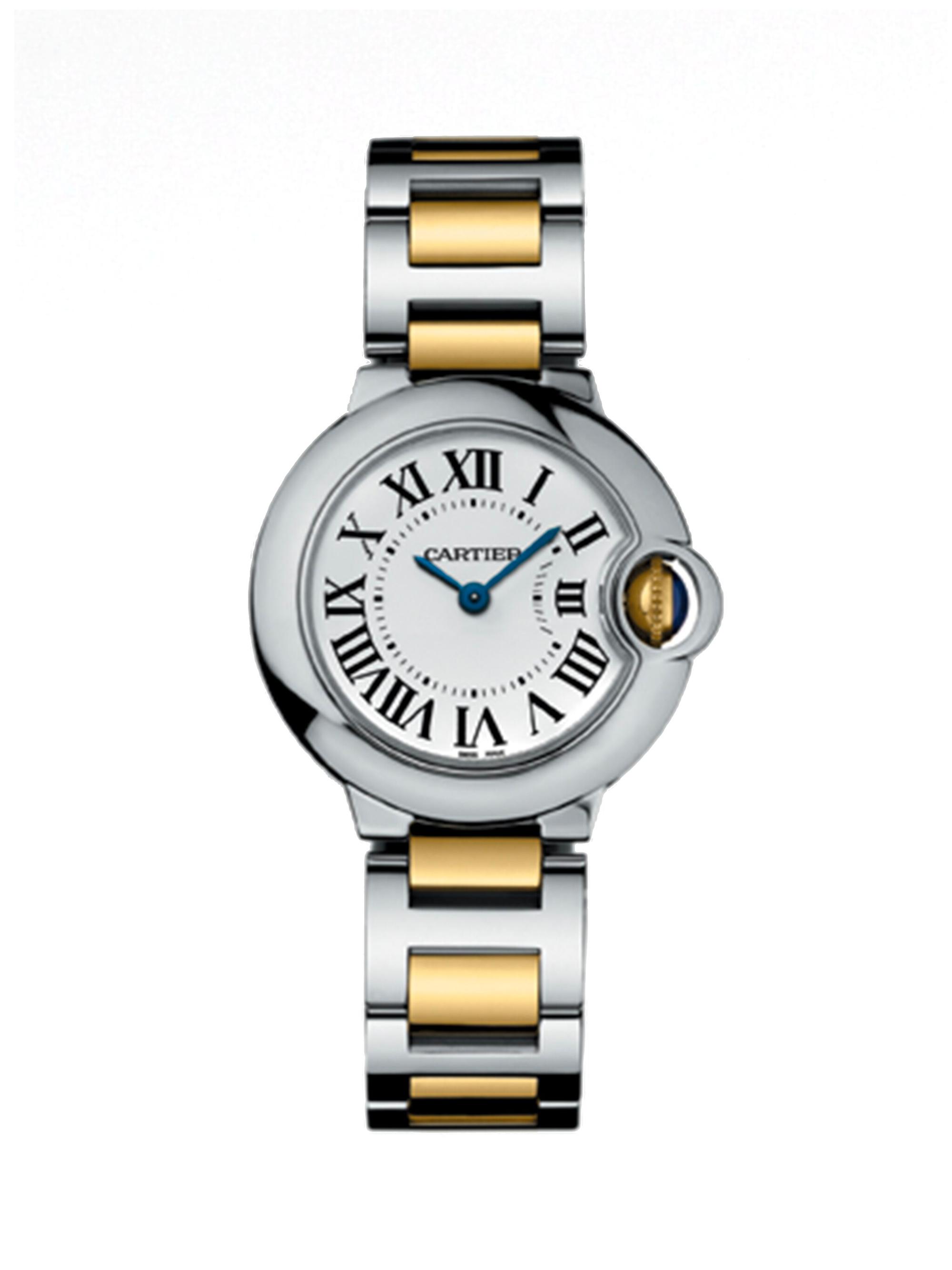 Ballon Bleu de Cartier Small 18K Yellow Gold & Stainless Steel Bracelet Watch