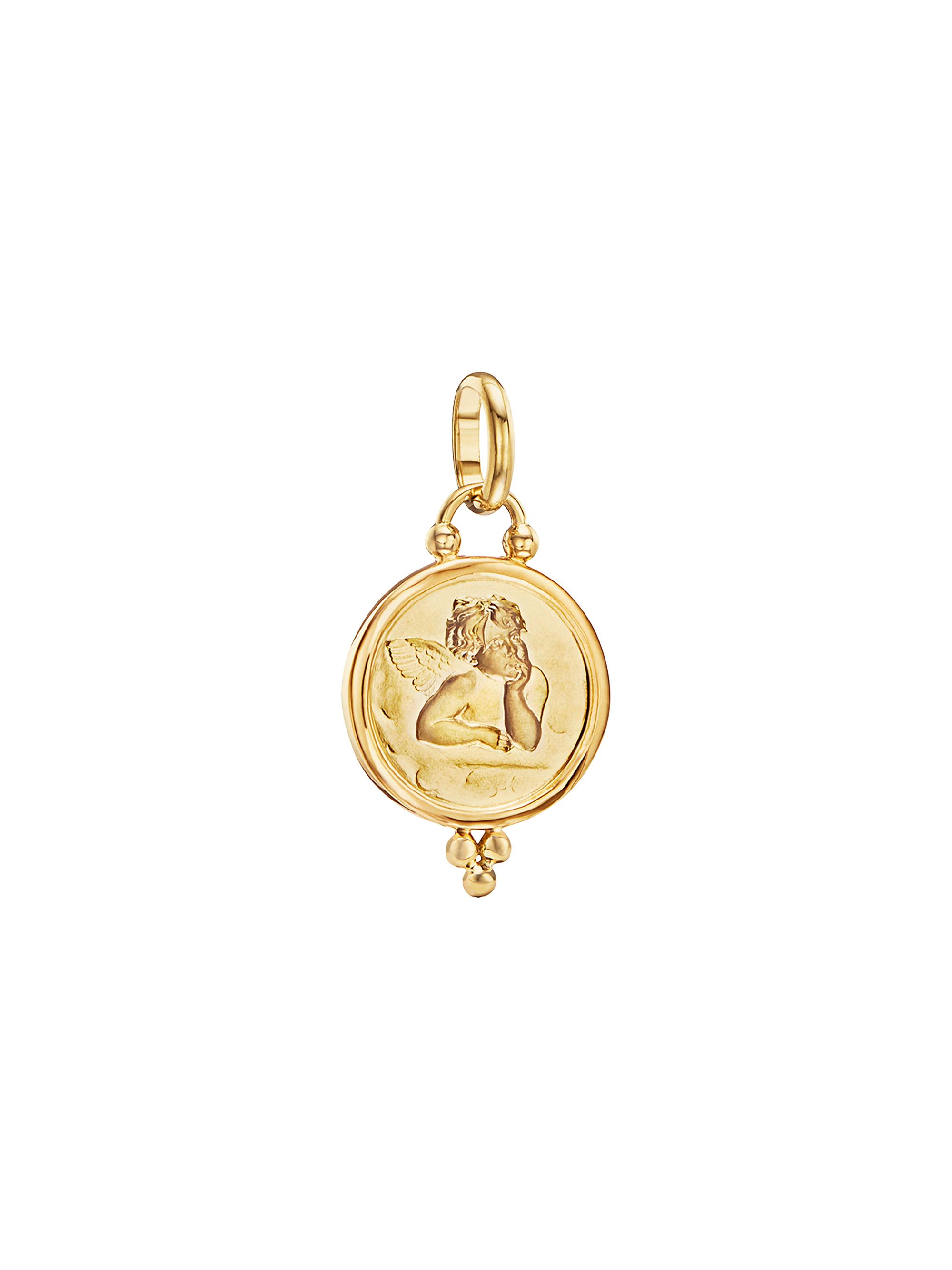 Angel 18K Yellow Gold Medium Pendant