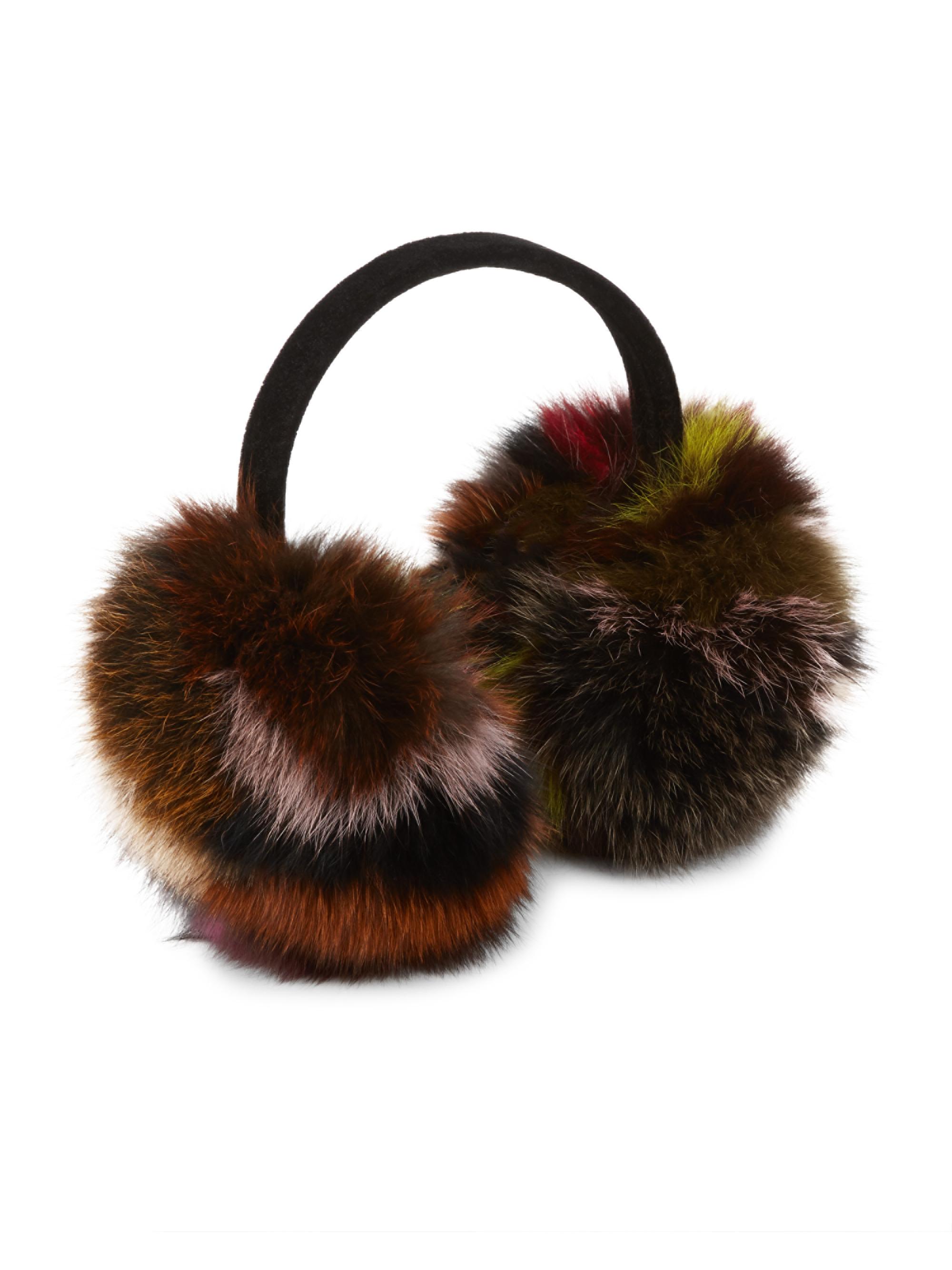Fox Fur Expandable Earmuffs