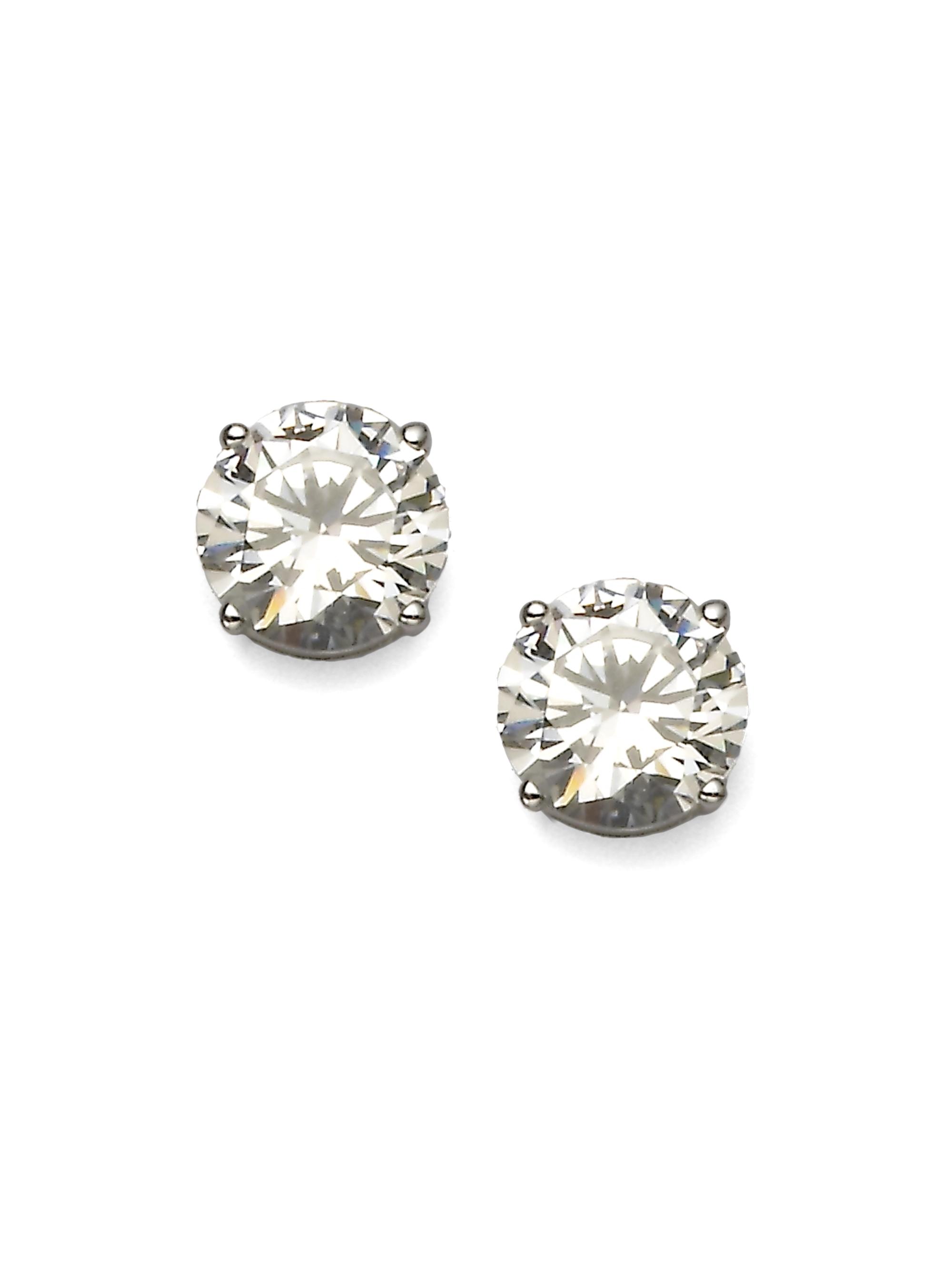 Brilliant-Cut Sterling Silver Stud Earrings