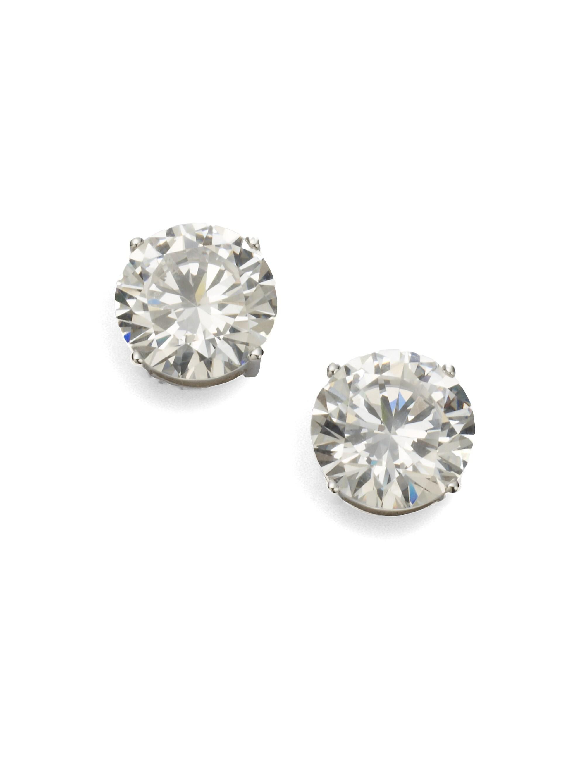Brilliant Cut Crystal Sterling Silver Stud Earrings