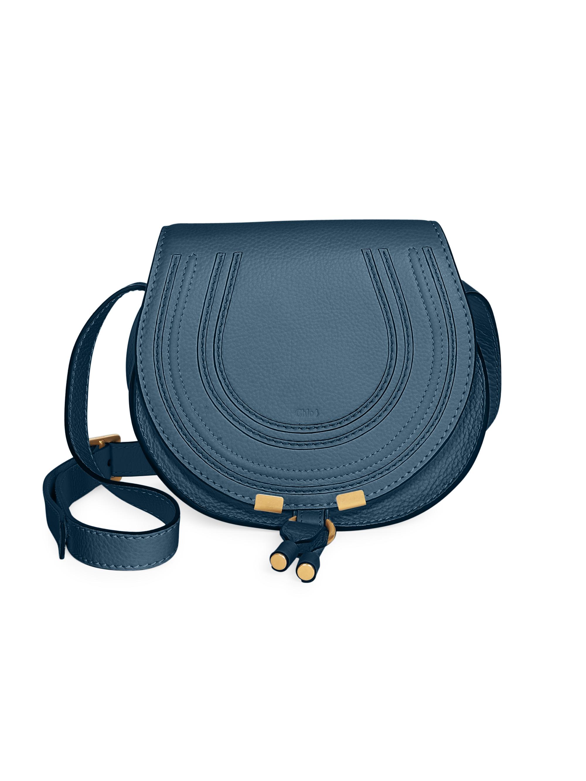 Small Marcie Leather Saddle Bag